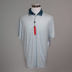 RedVanly Deweil Polo Corsair Blue Mens Size XL Style R2382 Golf Shirt $110 NWT